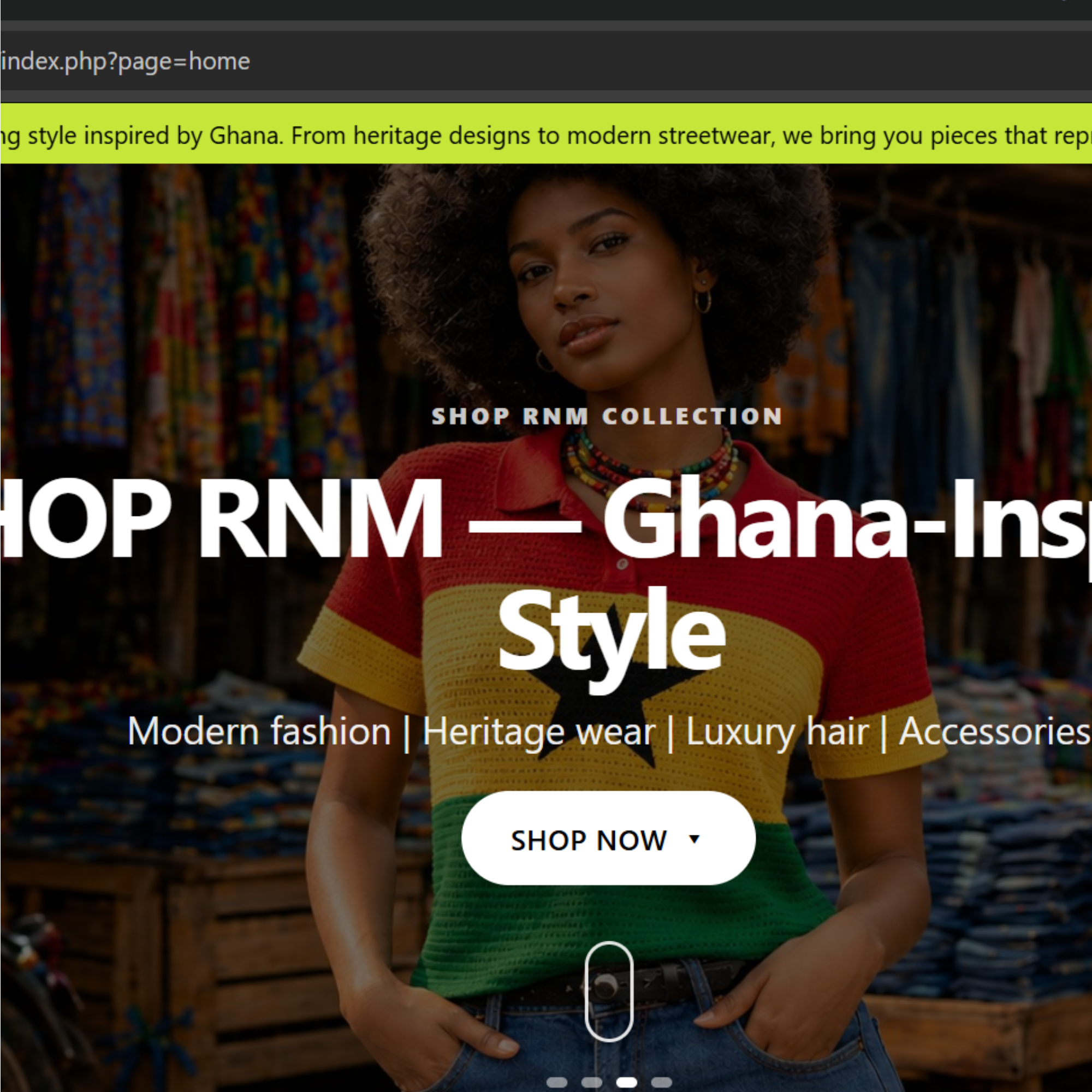 Online store creation preview