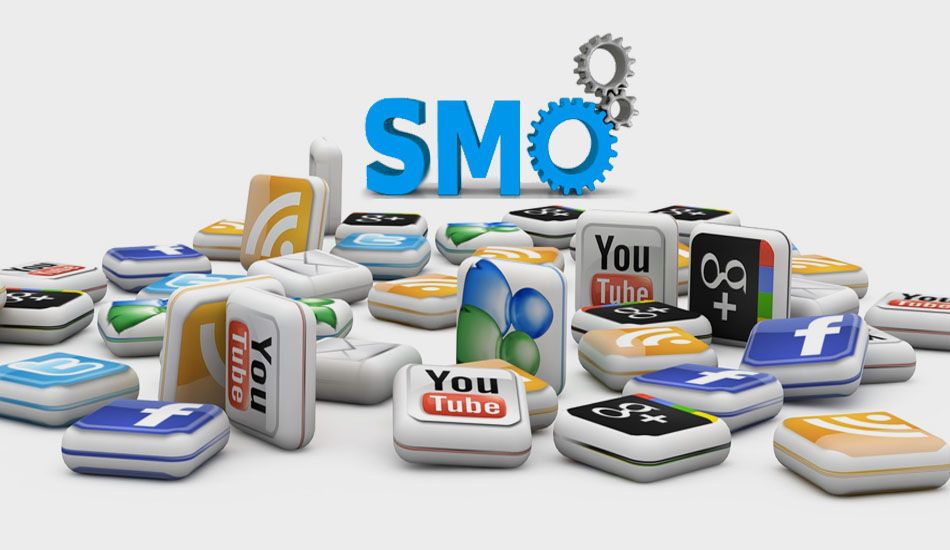 SMO social media icons and optimization graphic
